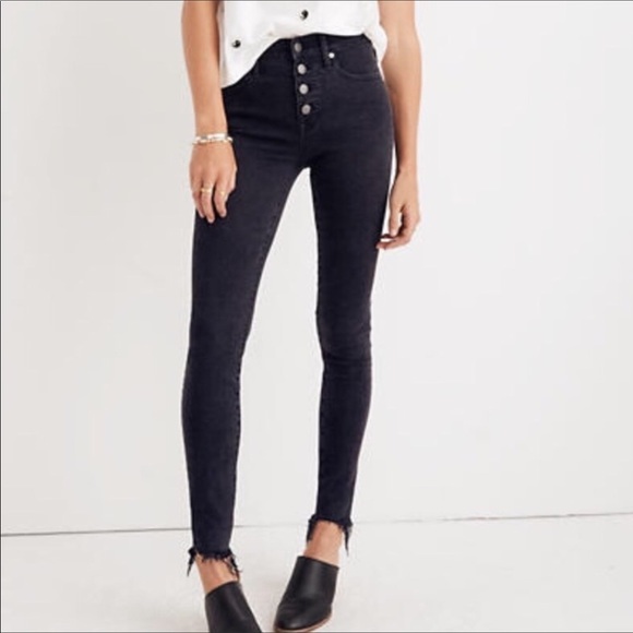 Madewell Denim - Madewell 9” High Rise Skinny Jeans Button-fly Tall